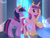 Size: 1920x1461 | Tagged: safe, artist:regendary, imported from derpibooru, princess cadance, twilight sparkle, alicorn, pony, comic:the princess of love, my little pony: the movie, crown, duo, duo female, female, grin, jewelry, mare, regalia, sisters-in-law, smiling, starry eyes, twilight sparkle (alicorn), wingding eyes