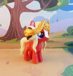 Size: 729x750 | Tagged: safe, artist:krowzivitch, imported from derpibooru, oc, oc only, oc:edelgard, earth pony, pony, female, figurine, filly, horns, irl, photo, solo