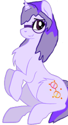 Size: 685x1263 | Tagged: safe, artist:bases-4-bronies, artist:fluffomaru, artist:mellow91, imported from derpibooru, oc, oc only, oc:glass sight, pony, unicorn, 1000 hours in ms paint, chest fluff, cute, glasses, looking at you, ocbetes, simple background, sitting, smiling, solo, transparent background