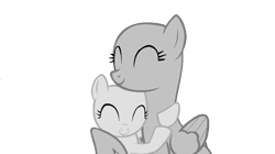 Size: 960x539 | Tagged: safe, artist:ivuiadopts, imported from derpibooru, oc, oc only, pegasus, pony, bald, base, duo, eyelashes, female, filly, hug, mare, pegasus oc, simple background, smiling, transparent background, wings