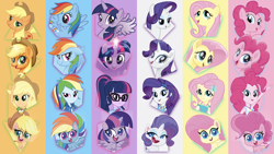 Size: 4096x2304 | Tagged: safe, imported from derpibooru, applejack, fluttershy, pinkie pie, rainbow dash, rarity, sci-twi, twilight sparkle, alicorn, earth pony, pegasus, pony, unicorn, equestria girls, equestria girls series, friendship is magic, my little pony: pony life, my little pony: the movie, background, cardboard twilight, g4, g4.5, geode of fauna, geode of shielding, geode of sugar bombs, geode of super speed, geode of super strength, geode of telekinesis, humane five, humane six, magical geodes, mane six, multeity, no source available, pony life, stock vector, twilight sparkle (alicorn), wallpaper