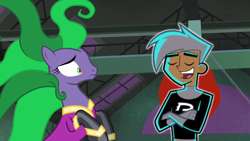 Size: 1280x720 | Tagged: safe, artist:kayman13, edit, edited screencap, imported from derpibooru, screencap, mane-iac, power ponies (episode), danny phantom, power ponies