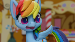 Size: 1920x1080 | Tagged: safe, imported from derpibooru, screencap, rainbow dash, pony, cake off, my little pony: pony life, my little pony: stop motion short, g4.5, pony life, solo, stop motion