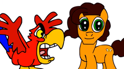 Size: 1369x765 | Tagged: safe, artist:blackrhinoranger, imported from derpibooru, screencap, cheese sandwich, bird, earth pony, parrot, aladdin, angry, crossover, disney, duo, flash animation, gilbert gottfried, iago, looking at you, male, open mouth, simple background, smiling, stallion, the weird al show, voice actor joke, weird al yankovic, white background, yelling, youtube link