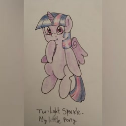 Size: 1080x1080 | Tagged: safe, artist:wrath-marionphauna, imported from derpibooru, twilight sparkle, alicorn, pony, solo, traditional art, twilight sparkle (alicorn)