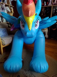 Size: 3000x4000 | Tagged: safe, artist:arniemkii, imported from derpibooru, rainbow dash, earth pony, inflatable pony, pegasus, pony, bootleg, hongyi, inflatable, inflatable toy, irl, my little pony, photo