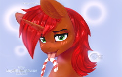 Size: 2555x1620 | Tagged: safe, artist:angelasart, imported from derpibooru, oc, oc only, oc:rayven, unicorn, candy, food, male