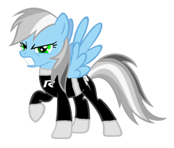 Size: 2253x1919 | Tagged: safe, artist:kayman13, imported from derpibooru, rainbow dash, pegasus, pony, angry, clothes, costume, danny phantom, female, jumpsuit, looking at you, mare, simple background, solo, transparent background, vector