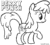 Size: 1000x907 | Tagged: safe, imported from derpibooru, berry punch, berryshine, earth pony, pony, call of the cutie, background pony, coloring page, female, gif, mare, monochrome, non-animated gif, raised hoof, raised leg, simple background, smiling, text, white background