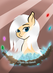 Size: 810x1117 | Tagged: safe, artist:sanav1, imported from derpibooru, oc, oc only, earth pony, pony, crystal, freckles, solo