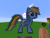 Size: 1280x972 | Tagged: safe, artist:sarperso, imported from derpibooru, screencap, rainbow dash, pegasus, pony, game screencap, heart, minecraft, minecraft pixel art, pixel art