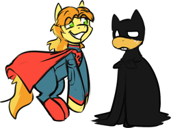 Size: 788x588 | Tagged: safe, artist:mlp-trinary, artist:noveltmods, imported from derpibooru, applejack, braeburn, batman, superman