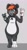 Size: 1068x1974 | Tagged: safe, artist:confetticakez, imported from derpibooru, oc, oc only, anthro, bat pony, bear, animal costume, blushing, bow, clothes, costume, kigurumi, kuma kuma kuma bear, puppet, smiling, solo