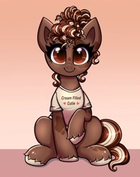 Size: 2378x3000 | Tagged: safe, artist:confetticakez, imported from derpibooru, oc, oc only, earth pony, pony, clothes, looking at you, shirt, solo