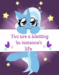 Size: 2362x3000 | Tagged: safe, artist:jubyskylines, imported from derpibooru, trixie, pony, unicorn, cute, diatrixes, female, heart, looking at you, mare, motivational poster, positive message, positive ponies, sign, smiling, solo, stars, truth, wholesome