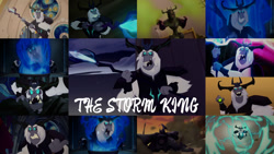 Size: 1280x720 | Tagged: safe, edit, edited screencap, editor:quoterific, imported from derpibooru, screencap, storm king, tempest shadow, pony, unicorn, yeti, my little pony: the movie, antagonist, armor, broken, broken horn, canterlot castle, claws, crown, death, decapitated, evil grin, fangs, female, grin, horn, horns, jewelry, lightning, magic, male, mare, obsidian orb, open mouth, petrification, regalia, severed head, shattered, smiling, staff, staff of sacanas, storm, storm guard, turned to stone