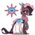 Size: 1600x1596 | Tagged: safe, artist:gihhbloonde, imported from derpibooru, oc, oc only, hybrid, female, interspecies offspring, offspring, parent:discord, parent:fluttershy, parents:discoshy, simple background, solo, transparent background