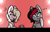 Size: 1207x784 | Tagged: safe, artist:lazerblues, imported from derpibooru, oc, oc:connie amore, oc:miss eri, black and red mane, bowtie, collar, two toned mane