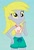 Size: 810x1206 | Tagged: safe, imported from derpibooru, screencap, derpy hooves, aww... baby turtles, equestria girls, equestria girls series, bikini, bikini top, blue background, close-up, clothes, cropped, cute, hand on hip, shorts, simple background, solo, swimsuit, upscaled