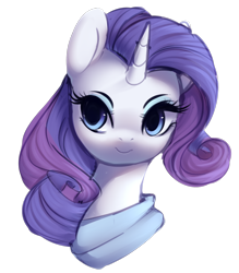Size: 1220x1394 | Tagged: safe, artist:dammmnation, imported from derpibooru, rarity, pony, unicorn, bust, clothes, cute, female, mare, portrait, raribetes, simple background, solo, transparent background