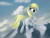 Size: 4000x3000 | Tagged: safe, artist:flusanix, imported from derpibooru, derpy hooves, pegasus, pony, butt, cloud, female, flying, mare, mountain, mountain range, plot, sky, solo