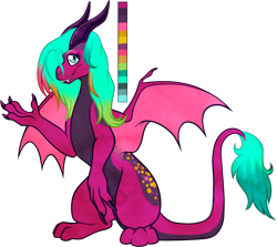 Size: 1090x974 | Tagged: safe, artist:velnyx, imported from derpibooru, oc, oc only, oc:konpeito, dragon, female, simple background, solo, transparent background