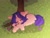 Size: 1594x1218 | Tagged: safe, artist:astralblues, imported from derpibooru, oc, oc only, pony, unicorn, ear fluff, eyes closed, female, flower, flower in mouth, grass, hoof fluff, lying down, mare, mouth hold, sleeping, sleepy, solo, tree