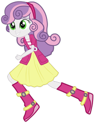 Size: 2449x3163 | Tagged: safe, artist:gmaplay, imported from derpibooru, sweetie belle, equestria girls, music to my ears, boots, clothes, female, running, shoes, simple background, solo, teeth, transparent background, vector
