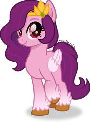 Size: 2924x4000 | Tagged: safe, artist:limedazzle, imported from derpibooru, pipp petals, pegasus, pony, adorapipp, cute, female, g5, high res, looking at you, mare, pipp, raised hoof, simple background, smiling, solo, transparent background, unshorn fetlocks