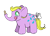 Size: 725x527 | Tagged: safe, anonymous artist, imported from derpibooru, edgar, elephant, bow, drawthread, g1, peanut, peanuts, pony friends, simple background, tail bow, transparent background