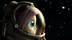 Size: 3840x2160 | Tagged: safe, artist:iruser, imported from derpibooru, fluttershy, equestria girls, 3d, astronaut, female, profile, solo, source filmmaker, space, spacesuit