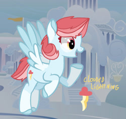 Size: 1668x1590 | Tagged: safe, artist:caramelbolt24, imported from derpibooru, oc, oc only, pegasus, pony, colored hooves, flying, open mouth, outdoors, pegasus oc, signature, solo, wings