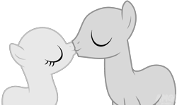 Size: 1506x899 | Tagged: safe, artist:amgiwolf, imported from derpibooru, oc, oc only, earth pony, pony, bald, base, duo, earth pony oc, eyelashes, eyes closed, female, kissing, male, mare, oc x oc, shipping, simple background, stallion, transparent background