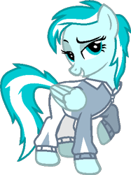 Size: 340x455 | Tagged: safe, artist:caecii, artist:pegasski, imported from derpibooru, oc, oc only, pegasus, pony, base used, bedroom eyes, eyelashes, female, grin, mare, palindrome get, pegasus oc, simple background, smiling, solo, transparent background, wings
