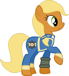 Size: 778x863 | Tagged: safe, artist:pegasski, imported from derpibooru, oc, oc only, oc:topaz, earth pony, pony, fallout equestria, base used, clothes, earth pony oc, eyelashes, female, jumpsuit, mare, raised hoof, simple background, solo, transparent background, vault suit