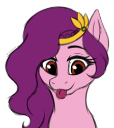 Size: 3600x4016 | Tagged: safe, artist:starshade, imported from derpibooru, pipp petals, pegasus, pony, :p, adorapipp, bust, chest fluff, cute, female, g5, looking at you, mare, pipp, portrait, simple background, smiling, solo, tongue out, white background