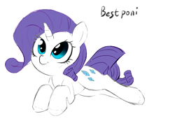 Size: 1024x710 | Tagged: artist needed, safe, rarity, pony, unicorn, best pony, lying down, simple background, white background