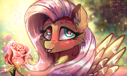 Size: 854x512 | Tagged: safe, artist:dreamyskies, imported from derpibooru, firefly, fluttershy, pegasus, pony, adorasexy, blushing, cute, detailed, female, flirty, flower, forest background, heart, heart eyes, looking at you, mare, rose, sexy, shy, shyabetes, small resolution, solo, sparkles, sunlight, tongue out, wingding eyes, wings