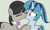 Size: 970x585 | Tagged: safe, artist:jadeharmony, artist:jadethepegasus, imported from derpibooru, octavia melody, sonata dusk, earth pony, pony, unicorn, base used, female, kiss on the lips, kissing, lesbian, ponified, shipping, sontavia, surprised