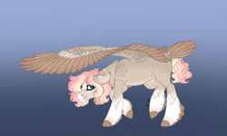 Size: 1280x768 | Tagged: safe, artist:akumajdragon, imported from derpibooru, oc, oc only, pegasus, pony, female, magical lesbian spawn, mare, offspring, parent:applejack, parent:fluttershy, parents:appleshy, solo, tail feathers