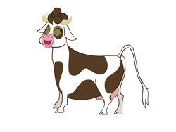 Size: 1024x768 | Tagged: safe, artist:atmospark, imported from derpibooru, daisy jo, cow, female, simple background, solo, transparent background, udder, vector