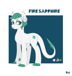 Size: 1024x1088 | Tagged: safe, artist:rukawa93, imported from derpibooru, oc, oc only, oc:fire sapphire, dracony, dragon, hybrid, pony, female, horns, interspecies offspring, offspring, parent:rarity, parent:spike, parents:sparity