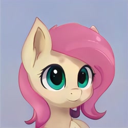 Size: 1024x1024 | Tagged: safe, artist:thisponydoesnotexist, imported from derpibooru, pony, ai content, ai generated, bust, generator:thisponydoesnotexist, neural network, not fluttershy, portrait, solo