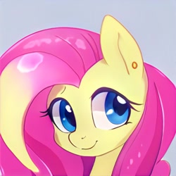 Size: 1024x1024 | Tagged: safe, artist:thisponydoesnotexist, imported from derpibooru, pony, ai content, ai generated, bust, generator:thisponydoesnotexist, neural network, not fluttershy, portrait, simple background, solo