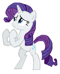 Size: 1280x1578 | Tagged: safe, artist:benpictures1, imported from derpibooru, part of a set, rarity, pony, unicorn, dragon quest, bipedal, female, fighting stance, inkscape, looking up, martial artist rarity, simple background, solo, transparent background, vector