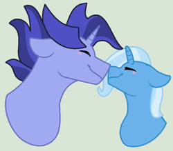 Size: 711x623 | Tagged: safe, artist:jadeharmony, artist:jadethepegasus, imported from derpibooru, hoo'far, trixie, female, male, nuzzling, shipping, straight, trixfar