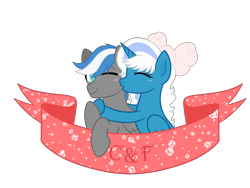 Size: 2000x1500 | Tagged: safe, artist:katelynleeann42, imported from derpibooru, oc, oc only, oc:cloud zapper, oc:fleurbelle, alicorn, pegasus, pony, female, kissing, male, mare, simple background, stallion, transparent background