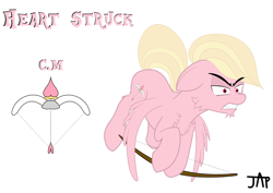 Size: 3948x2792 | Tagged: safe, artist:justapone, imported from derpibooru, oc, oc only, oc:heart struck, pegasus, pony, angry, bow, chest fluff, colored, cutie mark, eyebrows, eyebrows visible through hair, flat colors, flying, gritted teeth, heart, leg fluff, male, pegasus oc, pink coat, red eyes, shrunken pupils, solo, stallion, teeth, wings