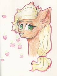 Size: 1116x1486 | Tagged: safe, artist:ske, imported from derpibooru, applejack, earth pony, pony, pencil drawing, sketch, solo, traditional art