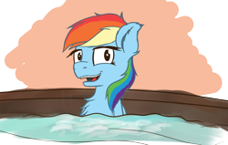 Size: 7637x4851 | Tagged: safe, artist:simplesample, imported from derpibooru, rainbow dash, pegasus, pony, bathing, bathtub, chest fluff, looking sideways, looking to side, open mouth, simple background, solo, transparent background, wings